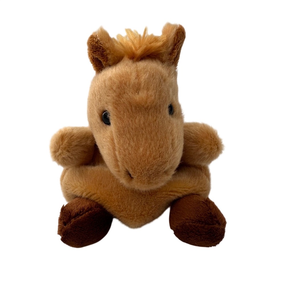Palm Pals Aurora World Chestnut Horse Plush Stuffed Animal Brown 5 Inch Lovey